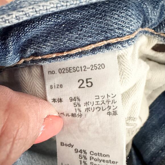 Moussy Denim Mid Rise Distressed Busted Knee Raw Ankle Hem Skinny Jeans 25 - Picture 2 of 10